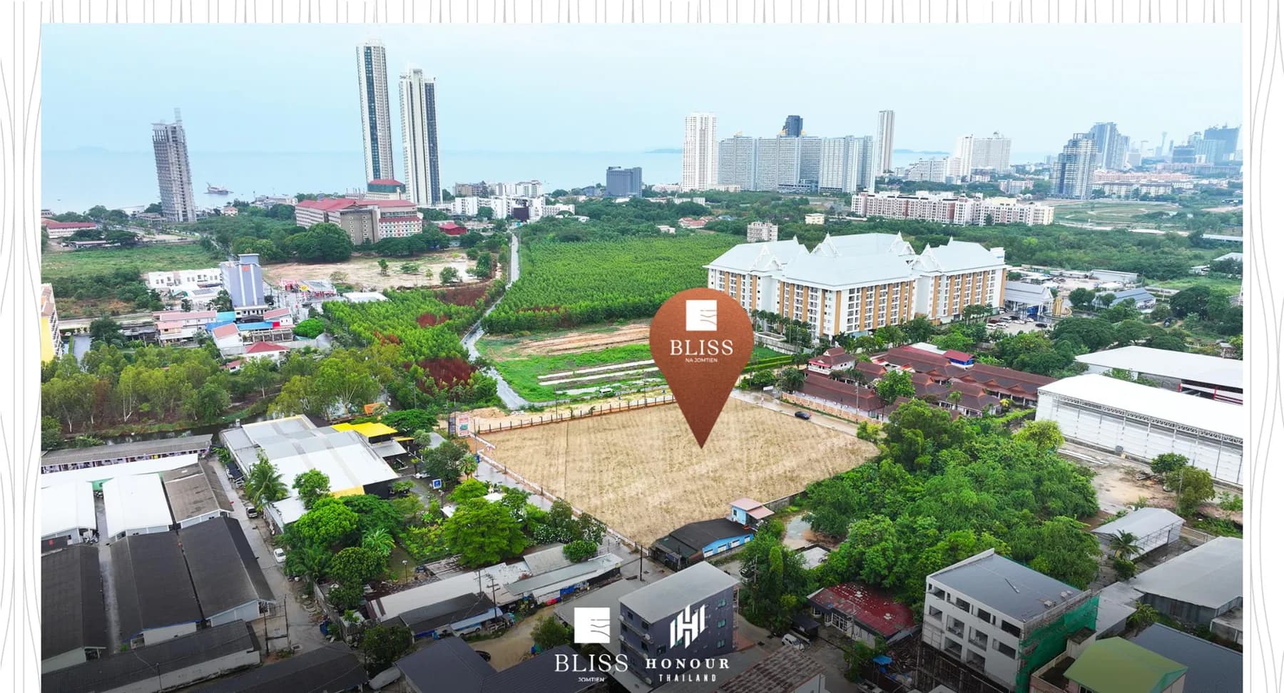 Bliss Jomtien plot A1 — 247.4 sq.wah land, 960 m to Na Jomtien Beach